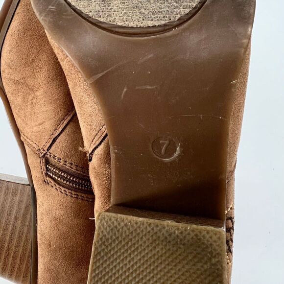 C‎ Est 1946 Brown Heeled Ankle Boots - Picture 7 of 9